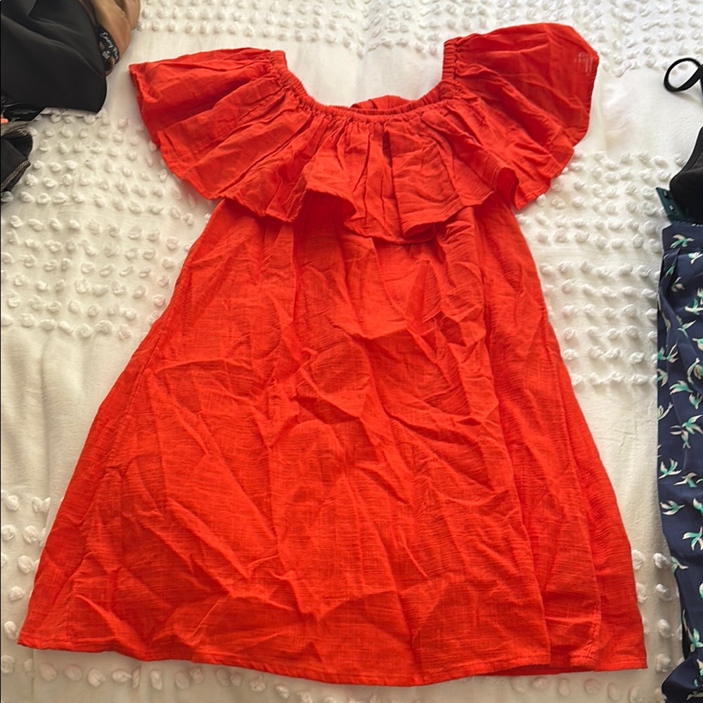 Billabong Red Ruffled Tiered Sundress